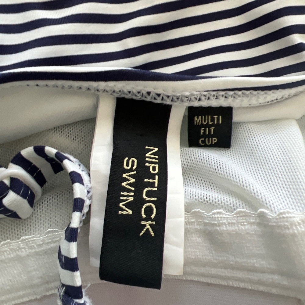 Nip Tuck Twist Stripe Tankini Top, New No Tags - image 4